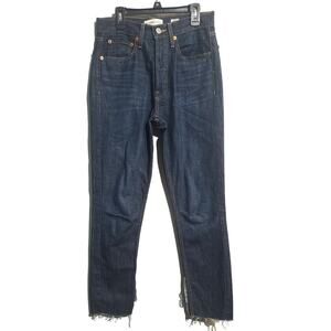 Re/Done Dark Blue Straight Leg Jeans